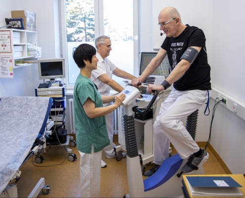 Ambulanzpatient am Ergometer