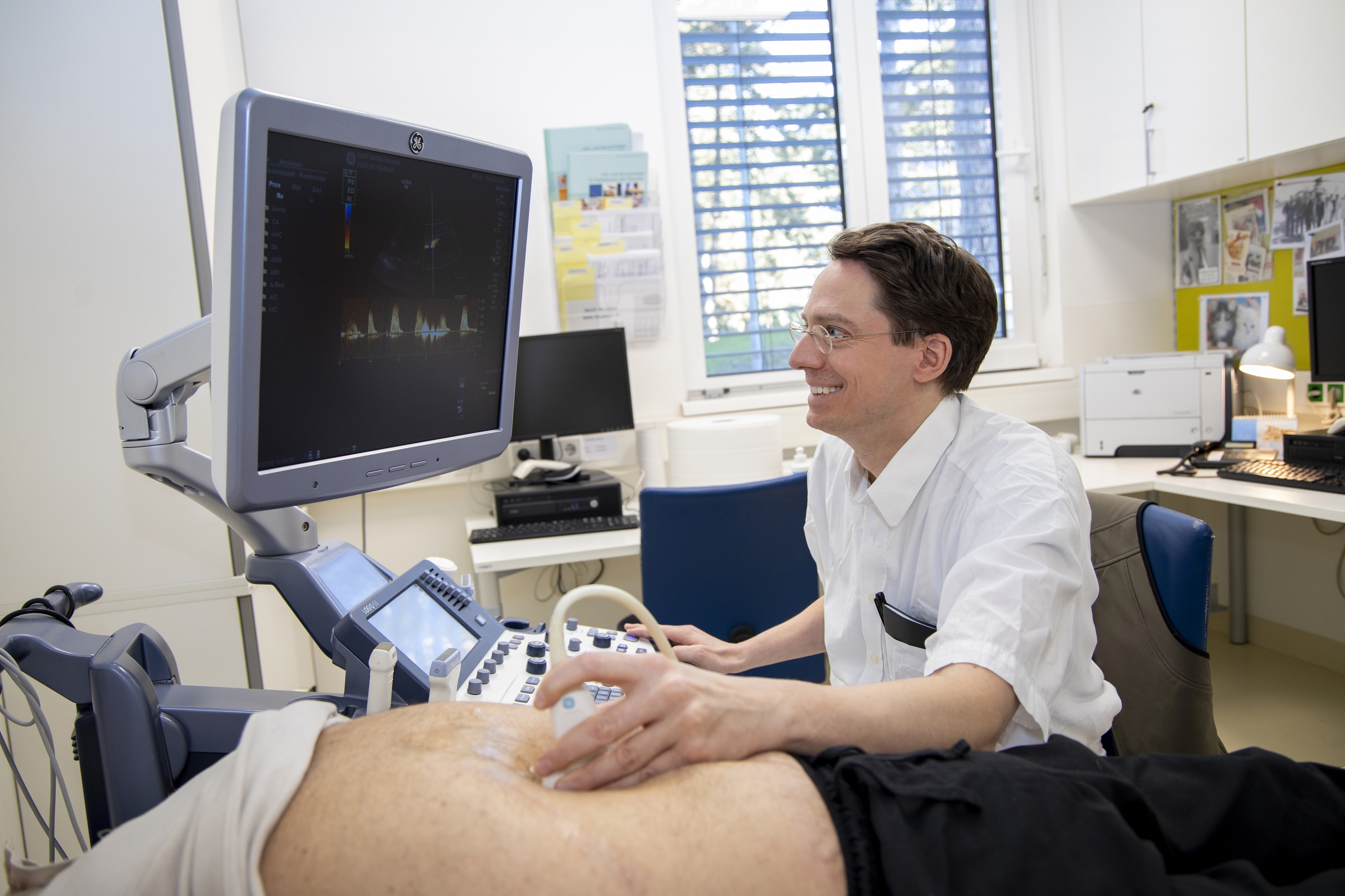 Ultraschalluntersuchung an einem Patienten